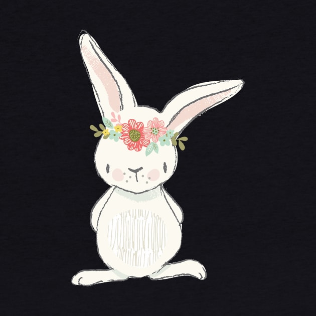 Cute Easter Bunny White T Shirt Top Women by danielsho90